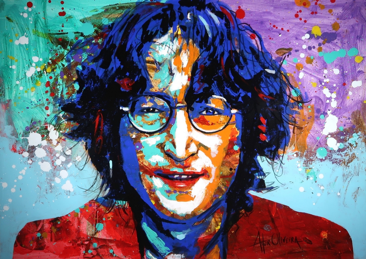 Retrato de John Lennon, Pintura de Artur Oliveira