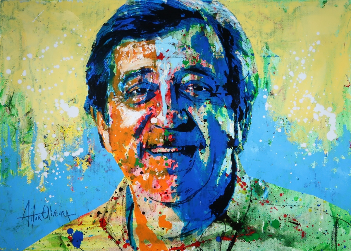 Retrato de Rui Veloso, Pintura de Artur Oliveira